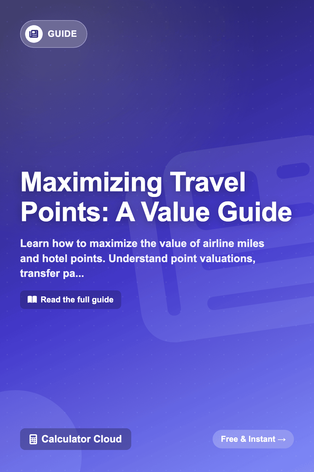 Point Clopud Maximizing Travel Points: A Value Guide | Calculator Cloud Blog
